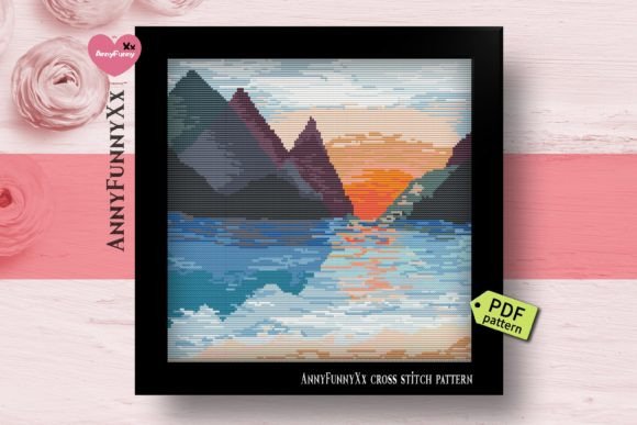 Nature Cross Stitch Pattern PDF Mountain