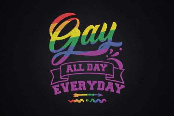 Pride Flag Embroidery Design